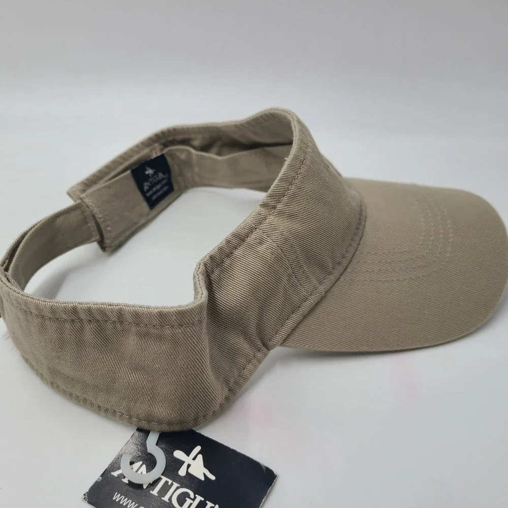 Antigua Visor Hat Adjustable Beige Red Black Golf Sports Sun Outdoors Hiking Men